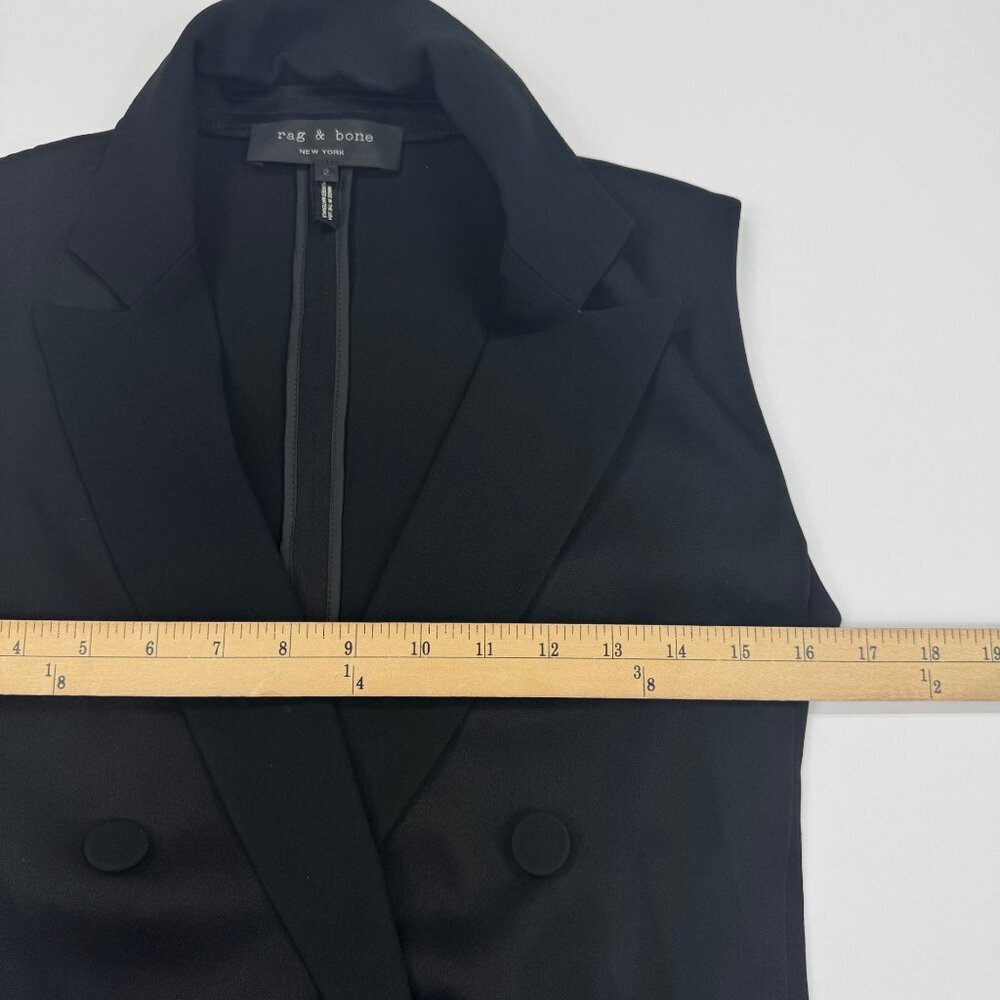 Rag & Bone Black Adler Double Breasted Dress Size 2 - Picture 6 of 9